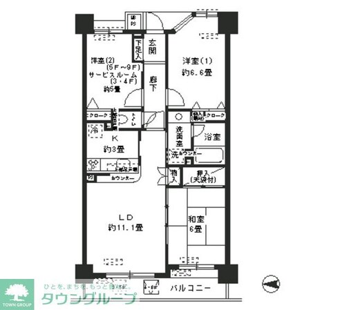 コスモ葛西臨海公園ロイヤルコートの物件間取画像